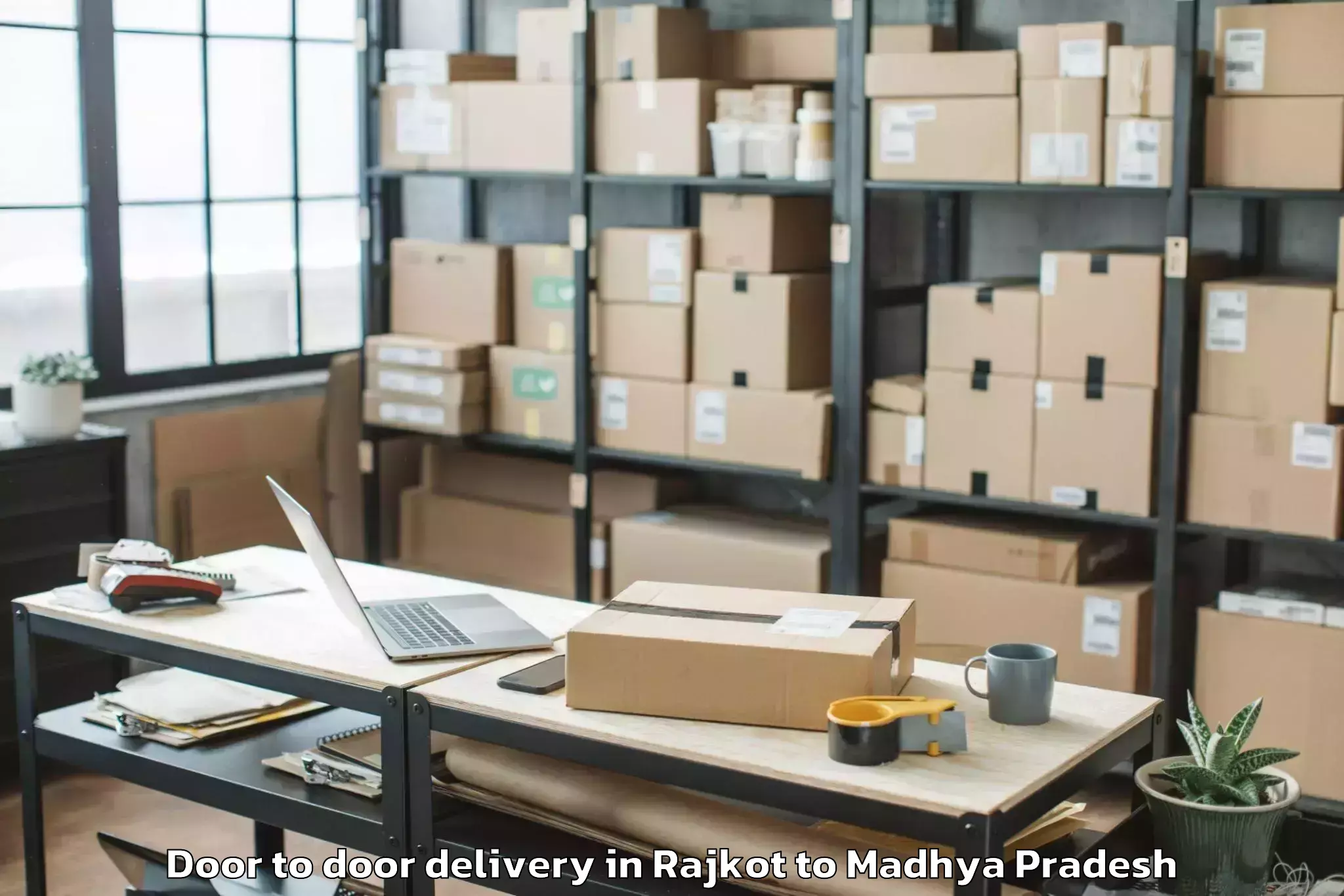 Book Rajkot to Satwas Door To Door Delivery Online